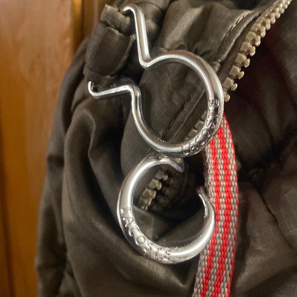 LaCoste button-up💯% cotton🐊pocket sz42+Hobo Bag  & keychain - Picture 11 of 17